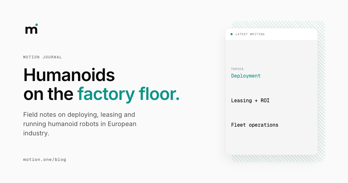 Blog | Motion - Robotics & AI Insights
